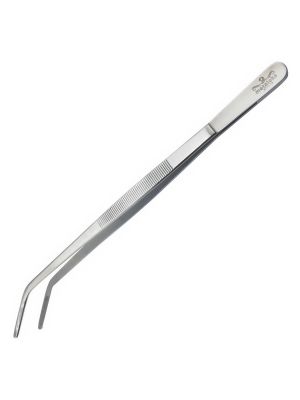 Metaleks CVD 30cm / 12-Inch Kitchen EXTRA-LONG Tweezer Tong Stainless Steel. Matt Finish. Best for Master CHEF Cooking And BBQ, Plating, Multipurpose-Using.
