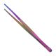 Metaleks STR 25.4cm / 10-Inch Kitchen EXTRA-LONG Tweezer Tong Stainless Steel. Multi Titanium Coated Finish. Best for Master CHEF Cooking And BBQ, Plating, Multipurpose-Using.