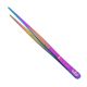 Metaleks STR 20.32cm / 8-Inch Kitchen EXTRA-LONG Tweezer Tong Stainless Steel. Multi Titanium Coated Finish. Best for Master CHEF Cooking And BBQ, Plating, Multipurpose-Using.