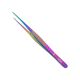 Metaleks STR 15cm / 6-Inch Kitchen EXTRA-LONG Tweezer Tong Stainless Steel. Multi Titanium Coated Finish. Best for Master CHEF Cooking And BBQ, Plating, Multipurpose-Using.