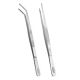 Metaleks 2Pcs 30cm / 12-Inch Kitchen Tweezer Tong Stainless Steel For BBQ, Plating, Multi-Use In Matt Finish
