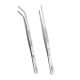 Metaleks 2Pcs 20.32cm / 8-Inch Kitchen Tweezer Tong Stainless Steel For BBQ, Plating, Multi-Use In Matt Finish