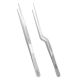 Metaleks 2Pcs 30cm / 12-Inch Kitchen Tweezer Tong Stainless Steel For BBQ, Plating, Multi-Use In Matt Finish