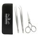 3PCS Matt Kitchen Tweezer Tongs, Stainless Steel Tweezers Set, Professional Kitchen Long Tweezers for Precise Plate Detailing, Cooking, Seafood, BBQ, Multi-use
