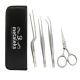 4PCS Matt Kitchen Tweezer Tongs, Stainless Steel Tweezers Set, Professional Kitchen Long Tweezers for Precise Plate Detailing, Cooking, Seafood, BBQ, Multi-use